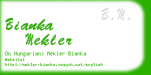 bianka mekler business card